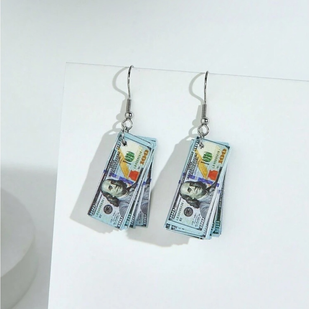 Stacked Dollar Bill 💵 Earrings